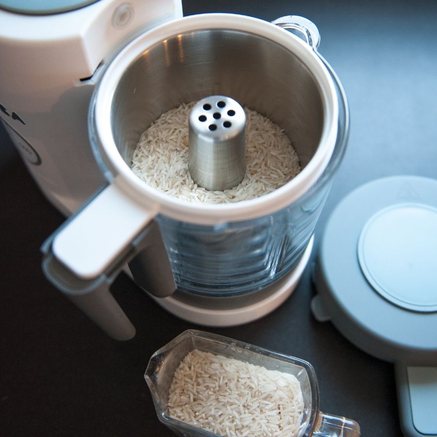 سلة أرز نيو باستا من بيبي كوك شفافة متعددة الألوان