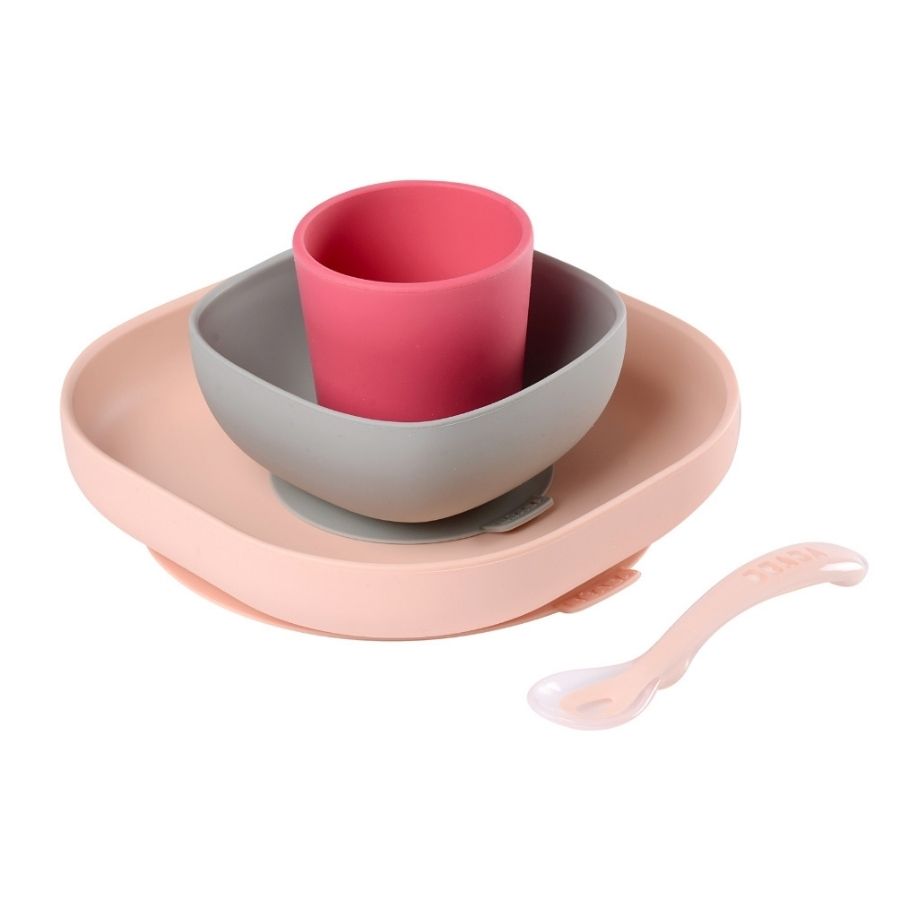 Silicone Meal Set of 4 Pink