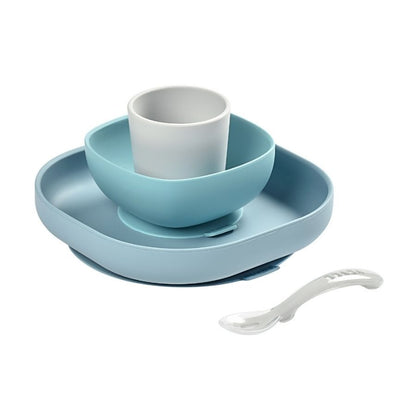 مجموعة طعام سيليكون من 4 قطع بتصميم غابة