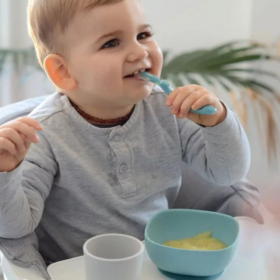 مجموعة طعام سيليكون من 4 قطع بتصميم غابة