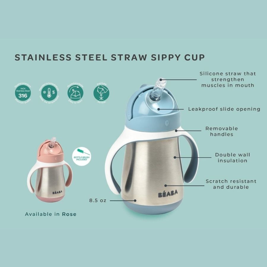 Stainless Steel Insulated Water Bottle and Food Jar — Leakproof Portable Vacuum