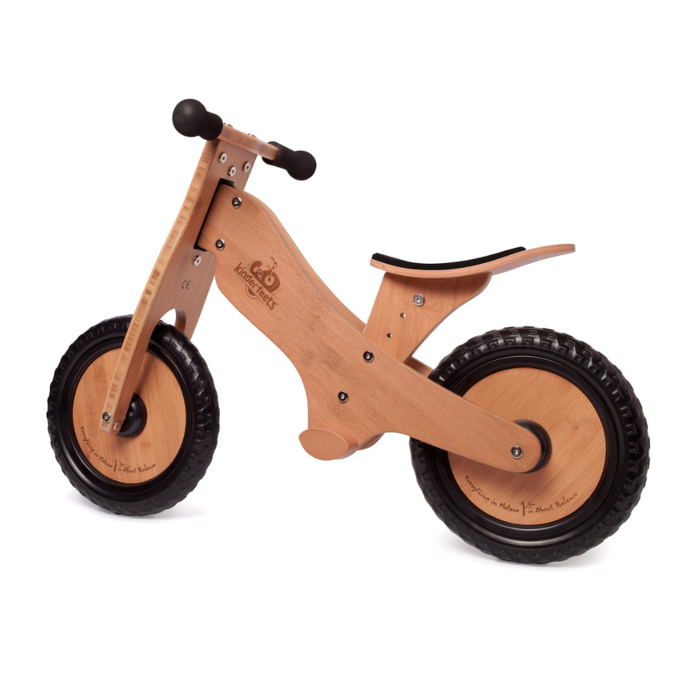 Bamboo Balance Bike Adventure Bundle (Black Helmet + Crate Basket)