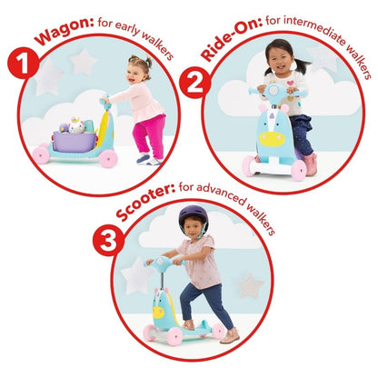 Skip Hop Zoo Ride-On Toy for Kids - Push-and-Ride Animal Walker Durable Toddler