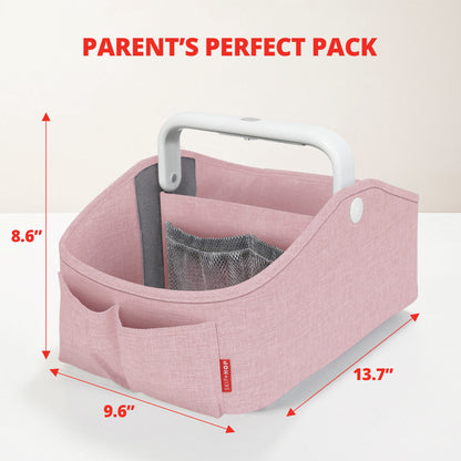 Light Up Diaper Caddy Heather Pink