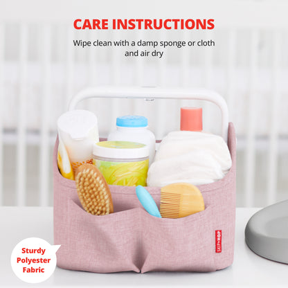 Light Up Diaper Caddy Heather Pink