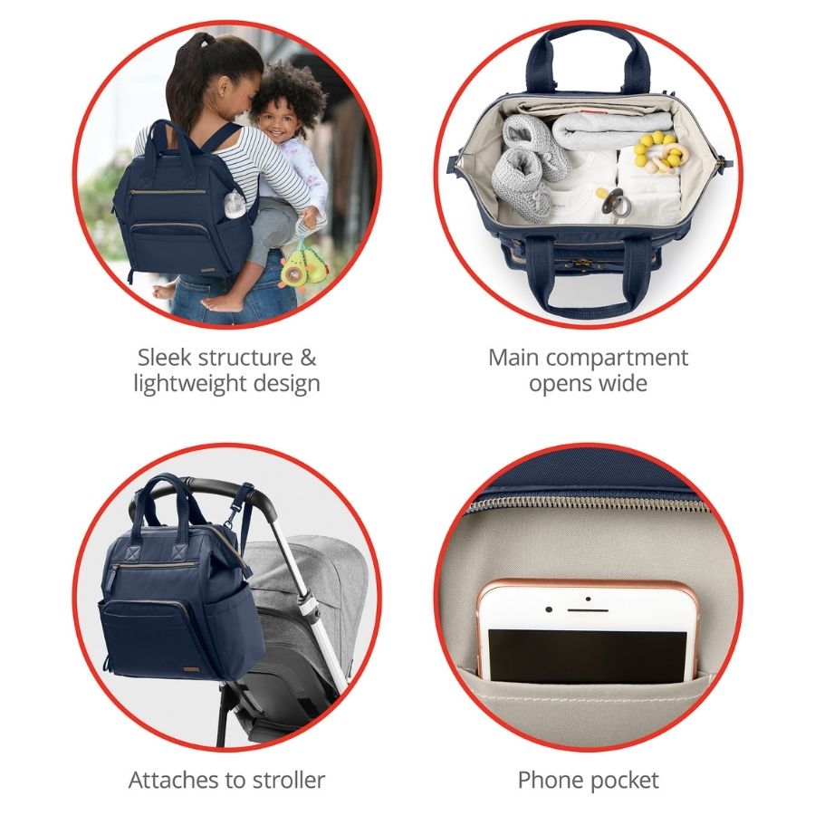 حقيبة ظهر Main Frame باللون الأزرق الداكن