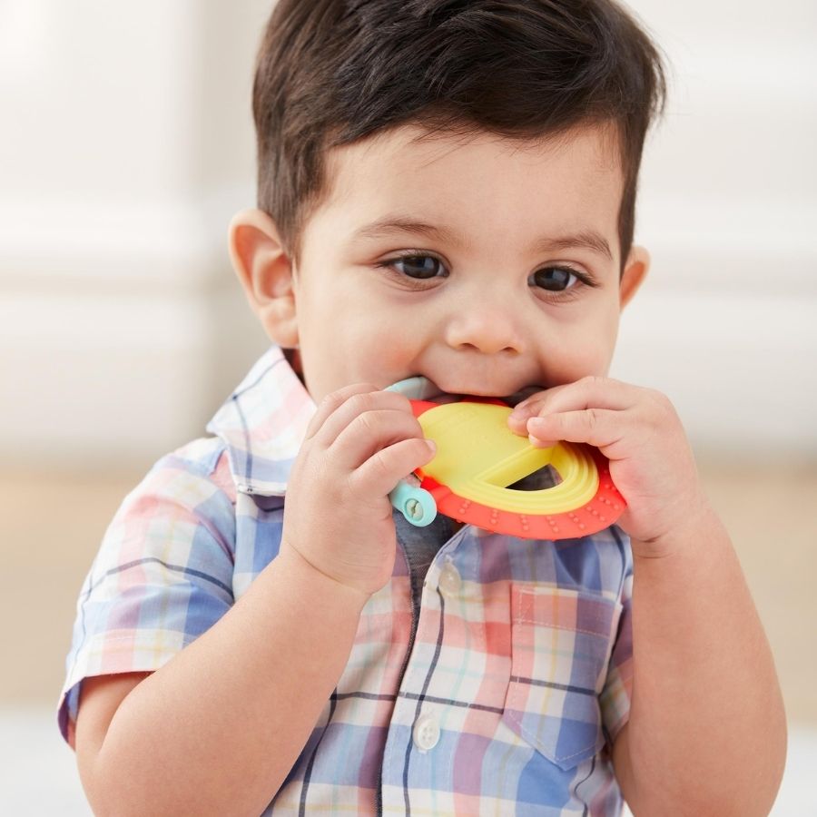 Skip Hop Silver Lining Cloud Teethe & Play Toy Sun Light Blue Orange