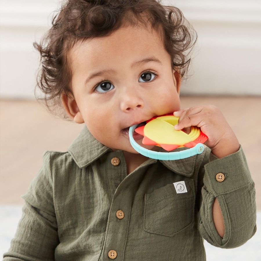 Skip Hop Silver Lining Cloud Teethe & Play Toy Sun Light Blue Orange