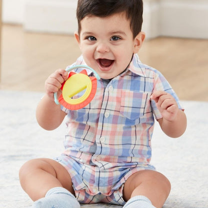 Skip Hop Silver Lining Cloud Teethe & Play Toy Sun Light Blue Orange