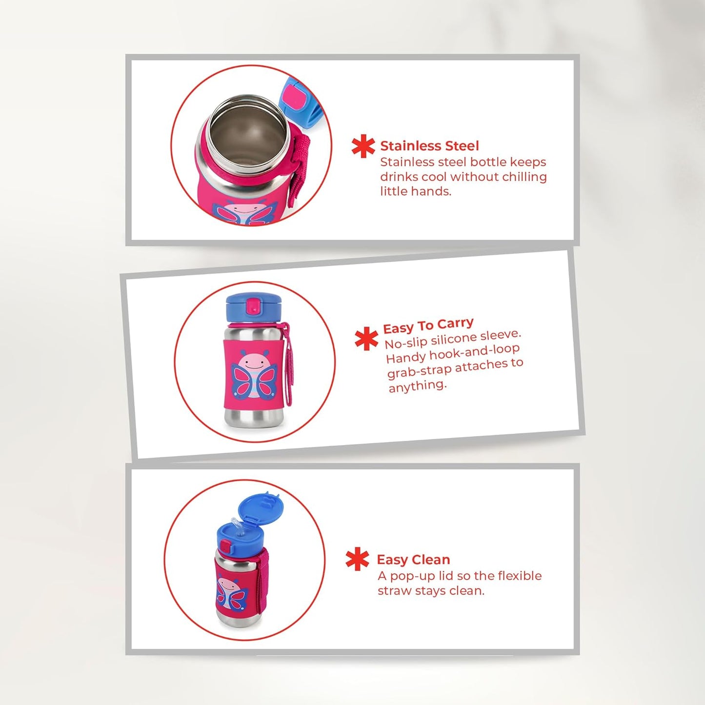 Spark Style Ss Straw Bottle Strawberry