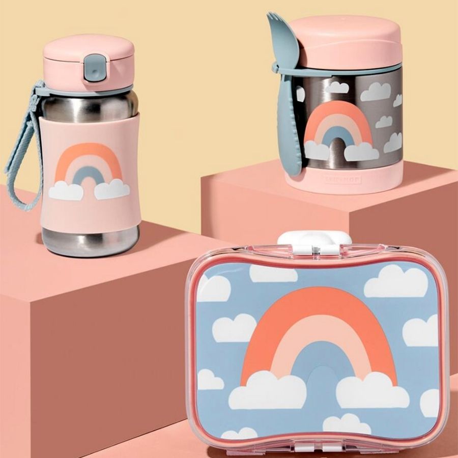 Stainless Steel Insulated Water Bottle and Food Jar — Leakproof Portable Vacuum