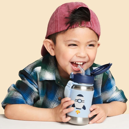 Stainless Steel Insulated Water Bottle and Food Jar — Leakproof Portable Vacuum