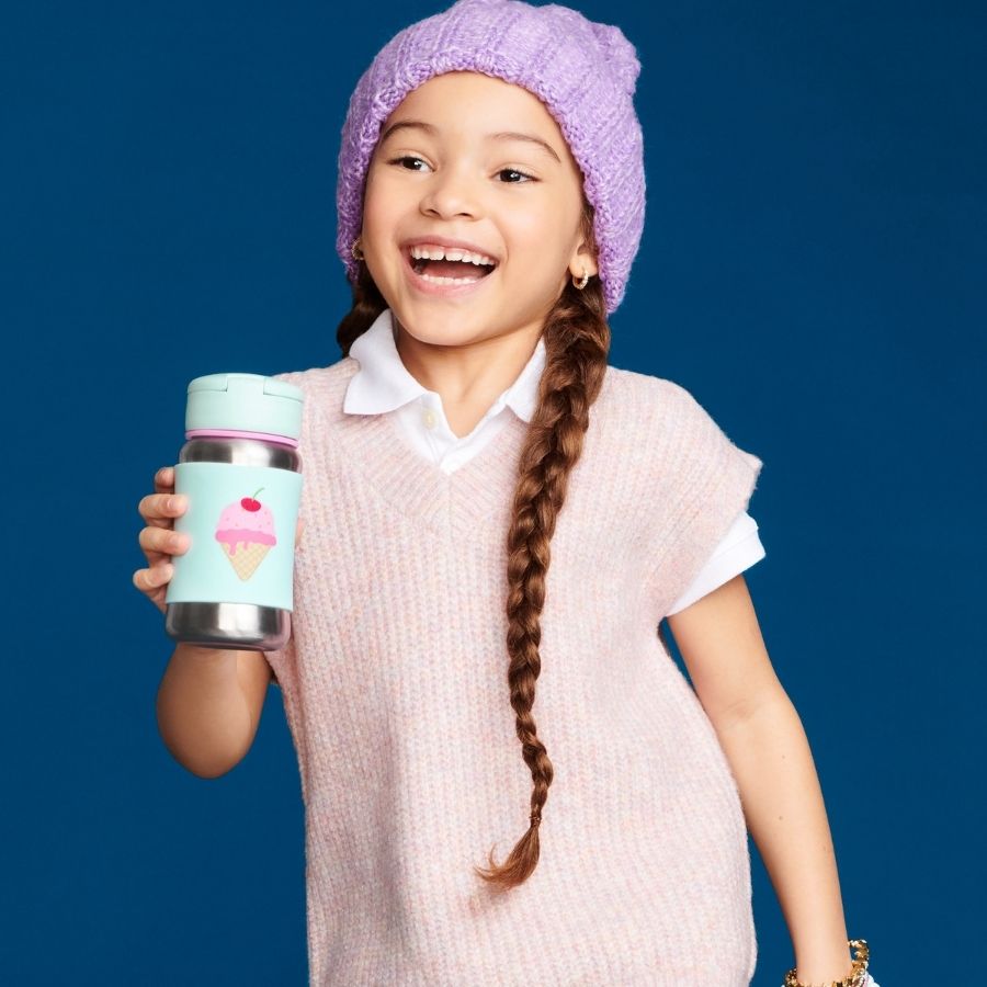 Stainless Steel Insulated Water Bottle and Food Jar — Leakproof Portable Vacuum