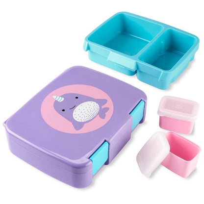 Zoo Bento Box Kids Lunch Container with Multiple Compartments and Leak-Resistant Lid