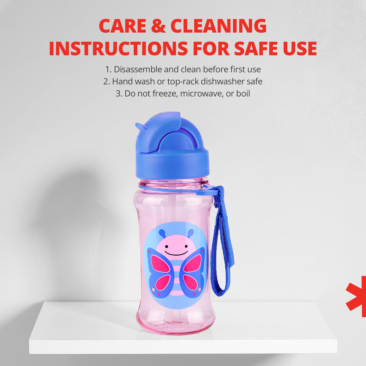 Skip Hop Zoo Tritan Renew Straw Bottle