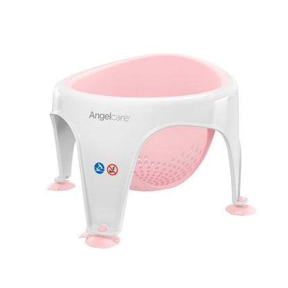 مقعد حمام ناعم الملمس باللون الوردي