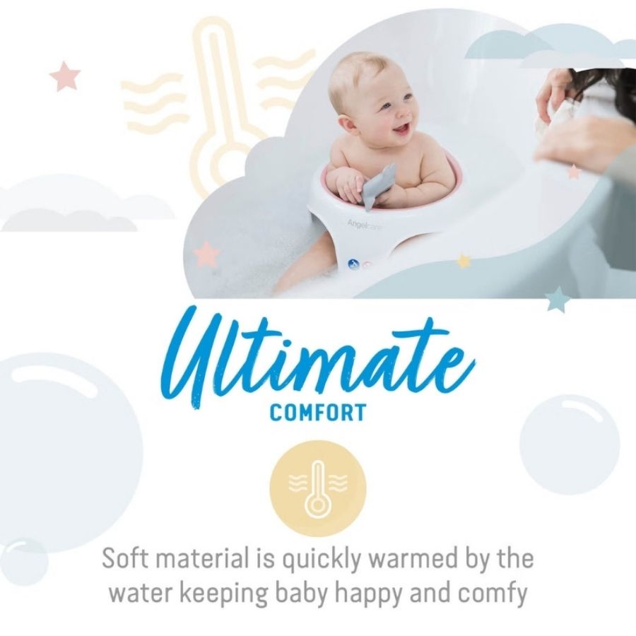 مقعد حمام ناعم الملمس باللون الوردي