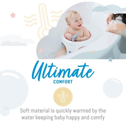 مقعد حمام ناعم الملمس باللون الوردي