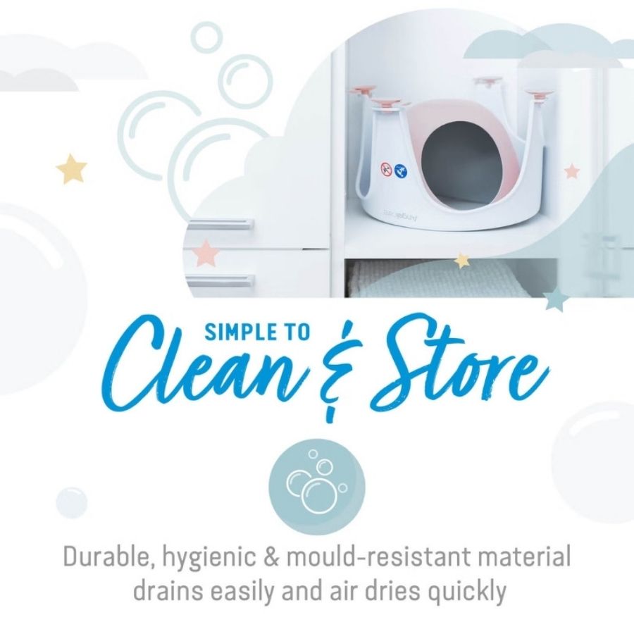 مقعد حمام ناعم الملمس باللون الوردي