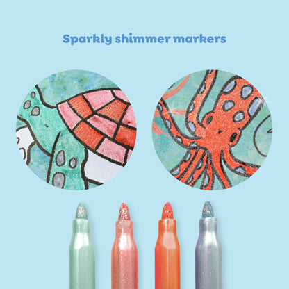 SHIMMER COLOURING SET - SEA LIFE