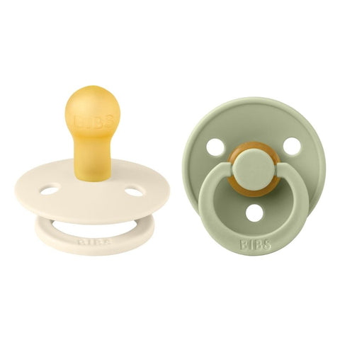 Pacifier Colour 2 Pack Latex Size 1 Ivory/Sage