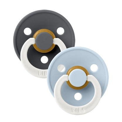 لهاية ملونة من اللاتكس مقاس 2، لون متوهج/أزرق فاتح