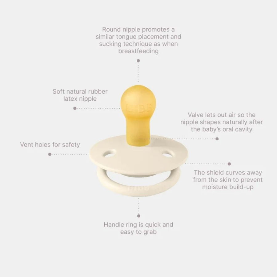 لهاية ملونة من اللاتكس مقاس 2، لون متوهج/أزرق فاتح