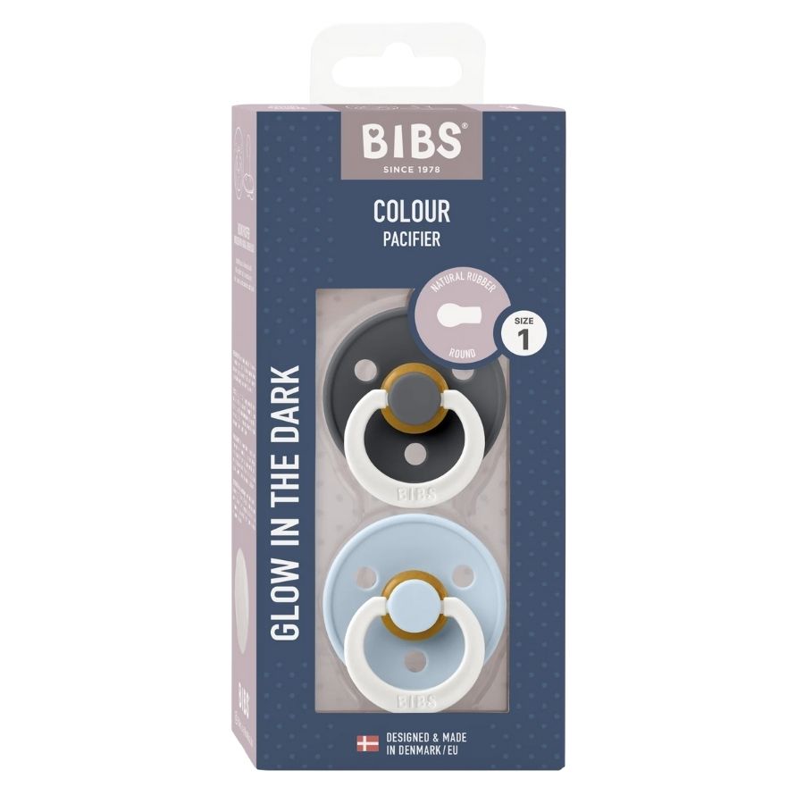 لهاية ملونة من اللاتكس مقاس 2، لون متوهج/أزرق فاتح