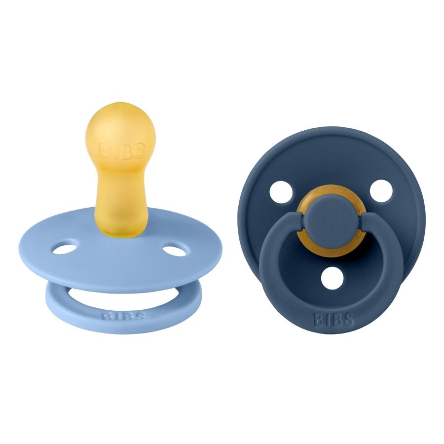 لهاية ملونة من اللاتكس مقاس 2، أزرق سماوي/أزرق فولاذي