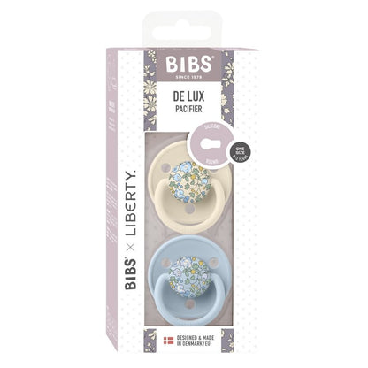 Pacifier X Liberty 2  Pack De Lux Eloise Silicone One size Baby Blue Mix