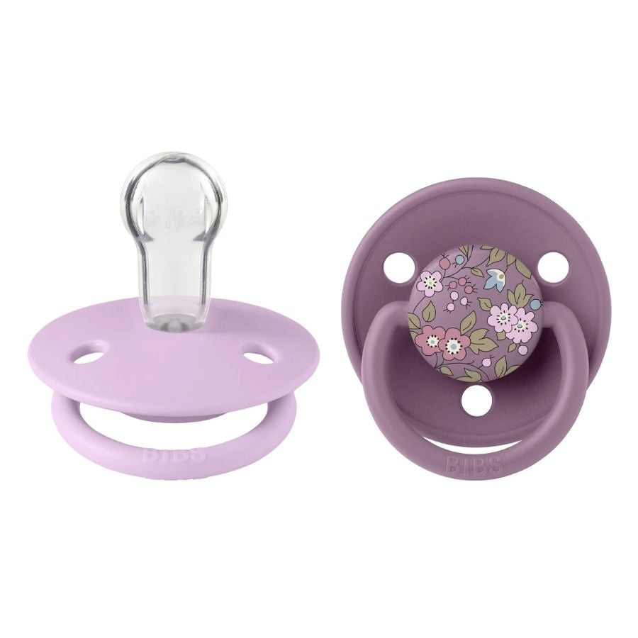 Bibs x Liberty 2 Pack De Lux Chamomile Lawn Silicone Onesize Mauve Mix