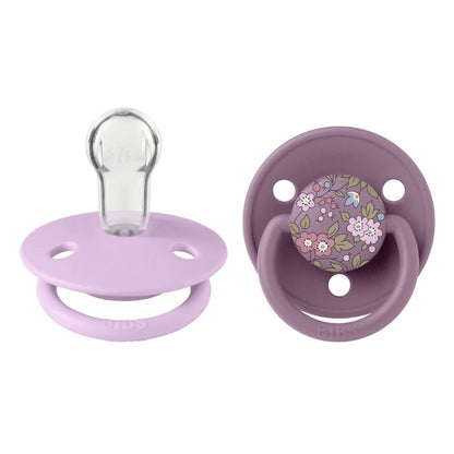 Bibs x Liberty 2 Pack De Lux Chamomile Lawn Silicone Onesize Mauve Mix