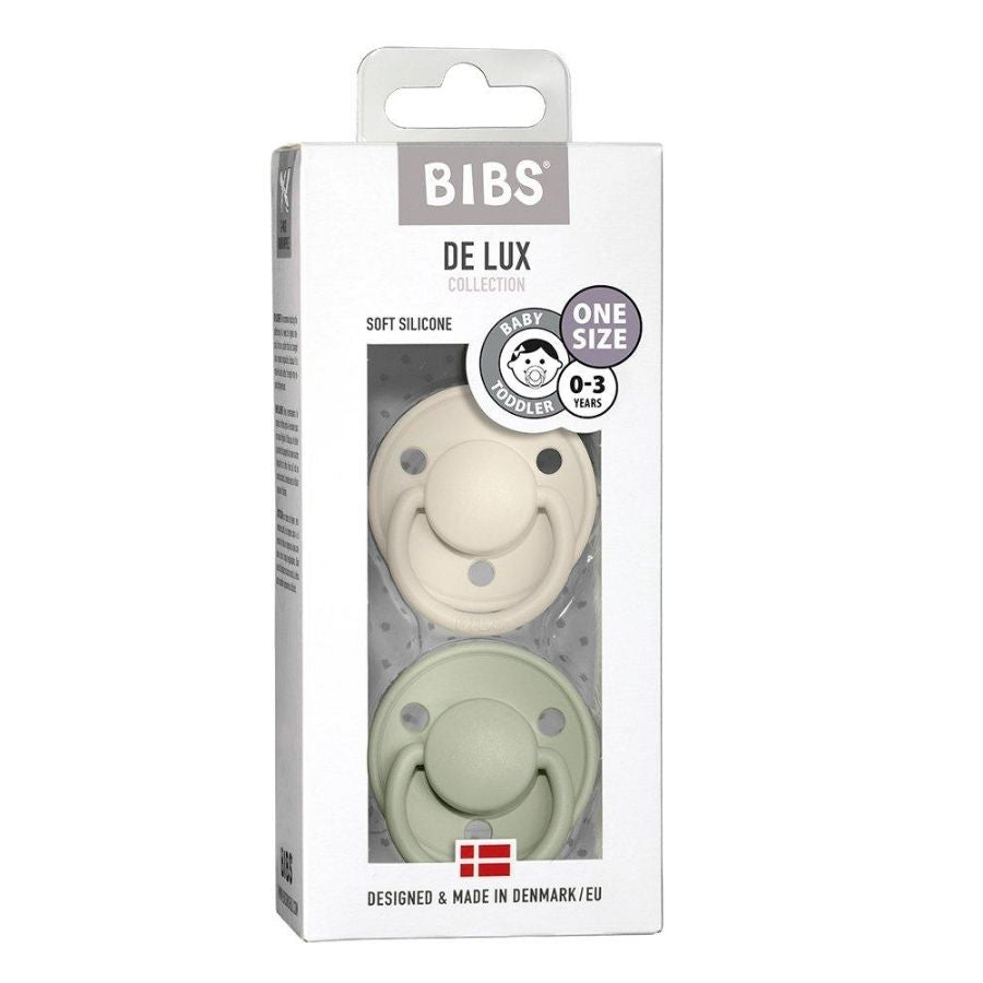 De Lux 2 Pack Silicone Onesize Ivory/Sage