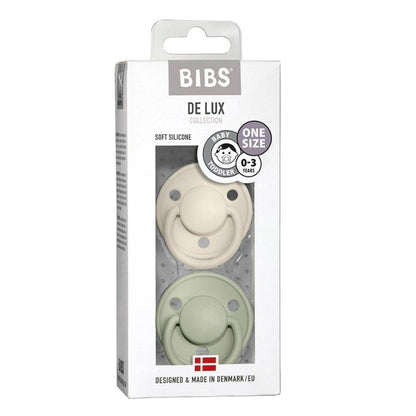De Lux 2 Pack Silicone Onesize Ivory/Sage