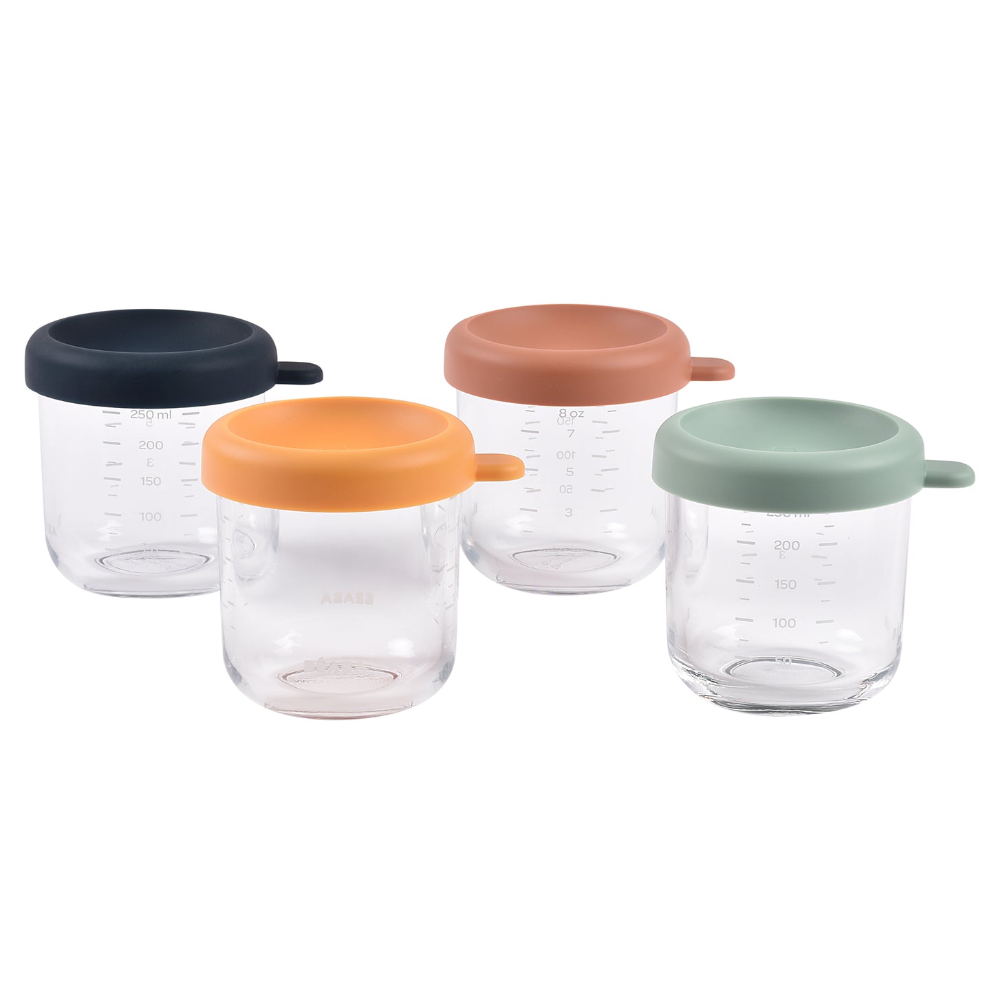 Set of 4 x 250ml Glass Conservative Jars