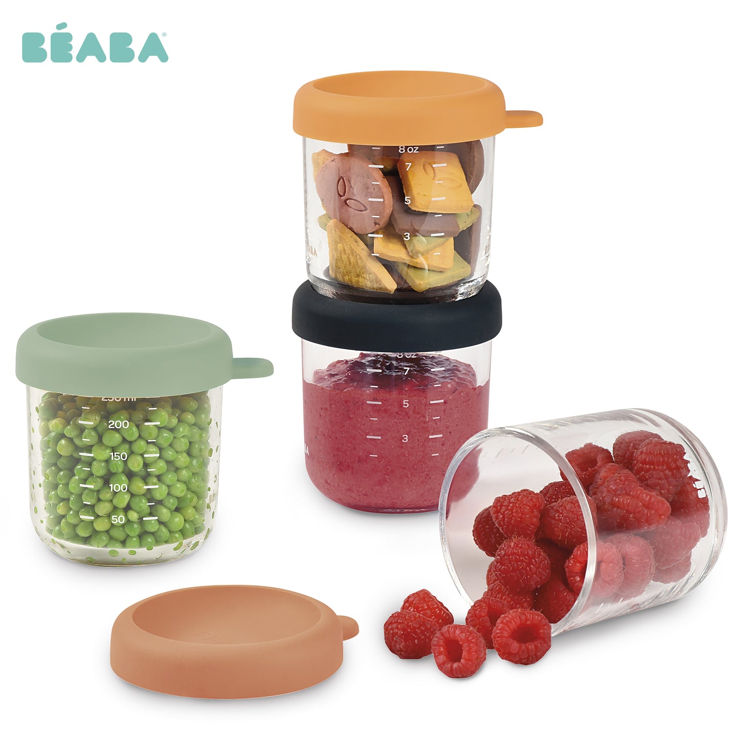 Set of 4 x 250ml Glass Conservative Jars