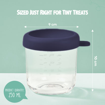 Set of 4 x 250ml Glass Conservative Jars