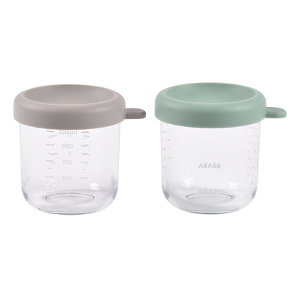 Set of 2 x 250ml Glass Conservative Jars