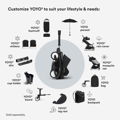 YOYO3 Full Stroller with Frame & 6+ Color Pack