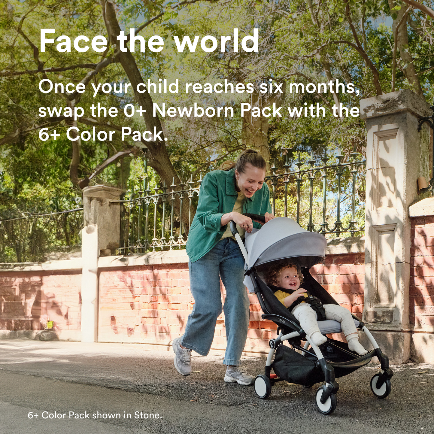 YOYO3 Full Stroller with White Frame & 6+ Color Pack