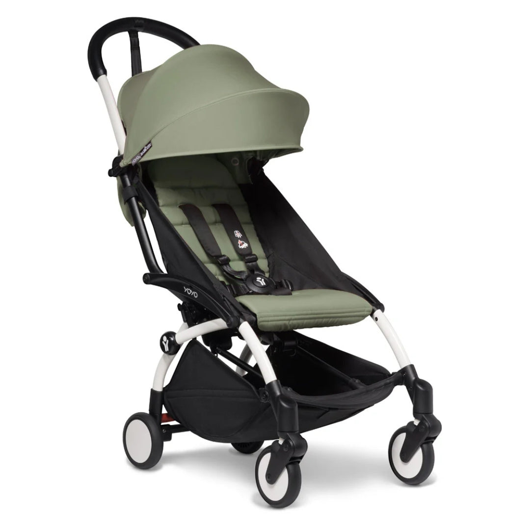 YOYO3 Full Stroller with White Frame & 6+ Color Pack