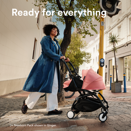 YOYO3 Full Stroller with Black Frame, 0+ Newborn and 6+ Color Pack