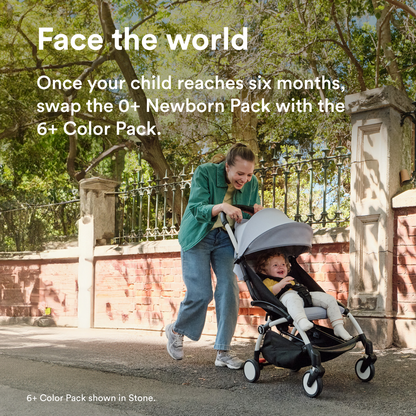 YOYO3 Full Stroller with Black Frame, 0+ Newborn and 6+ Color Pack