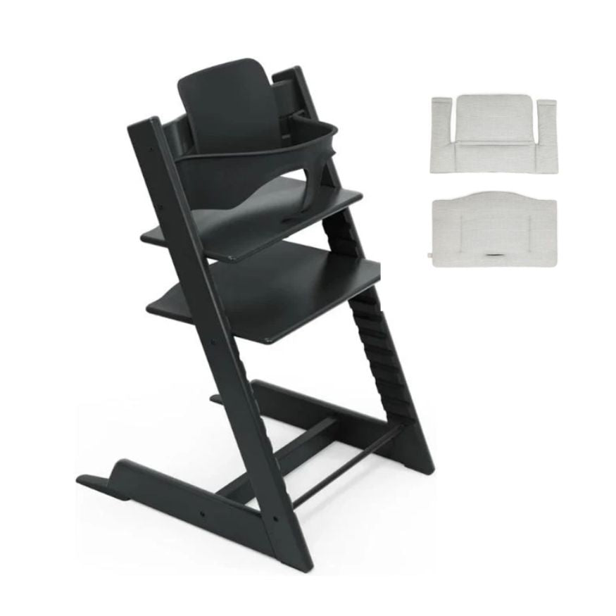 Tripp Trapp Chair, Baby Set & Cushion Bundle