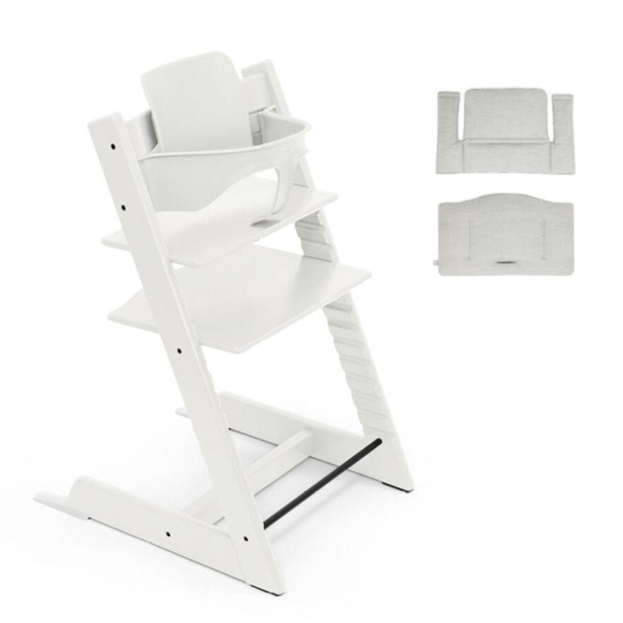 Tripp Trapp Chair, Baby Set & Cushion Bundle