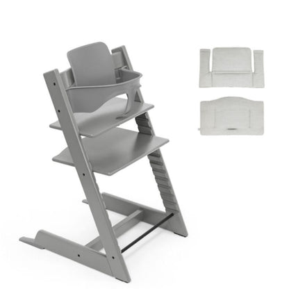 Tripp Trapp Chair, Baby Set & Cushion Bundle