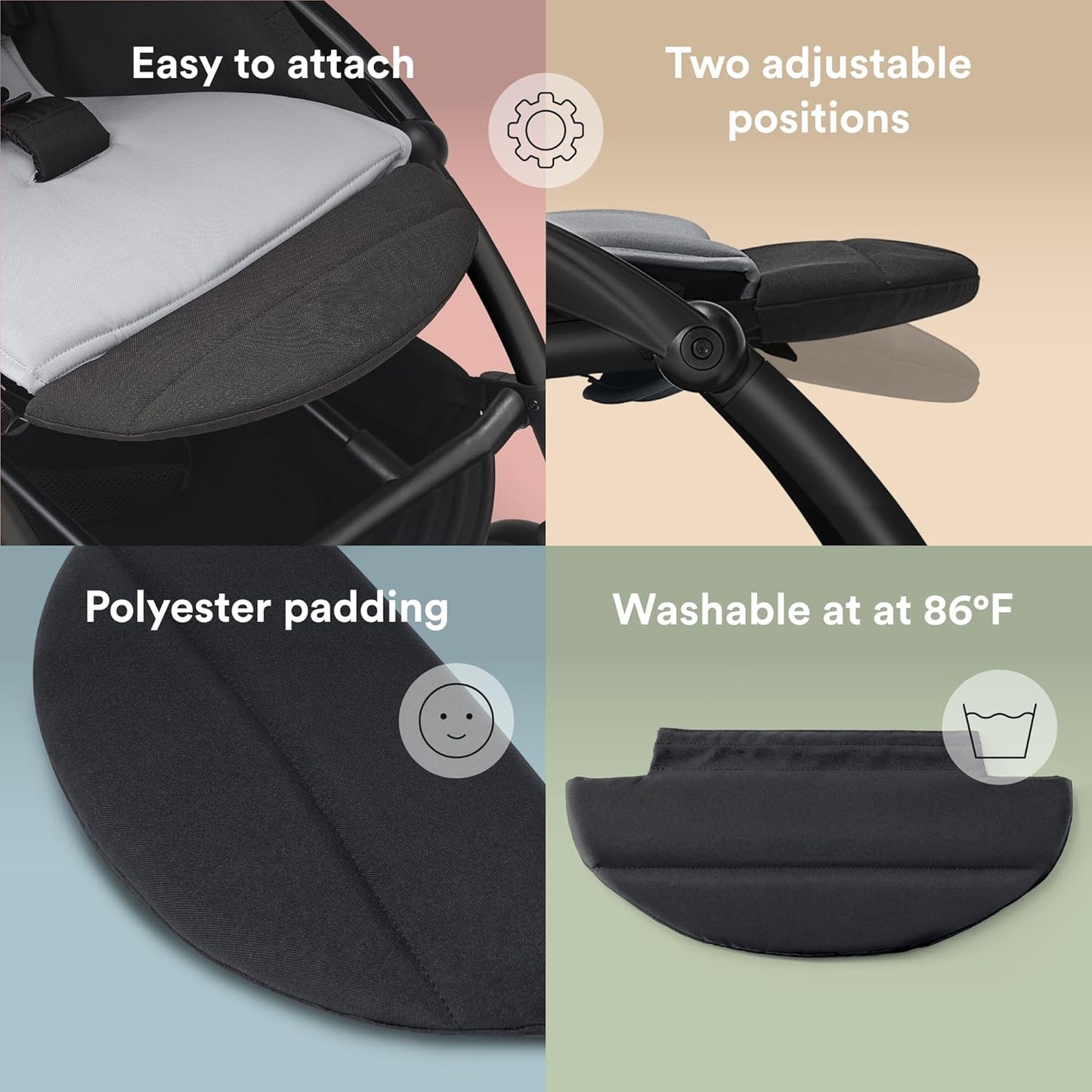 YOYO Stroller - Black Frame with Color Pack & Leg Rest
