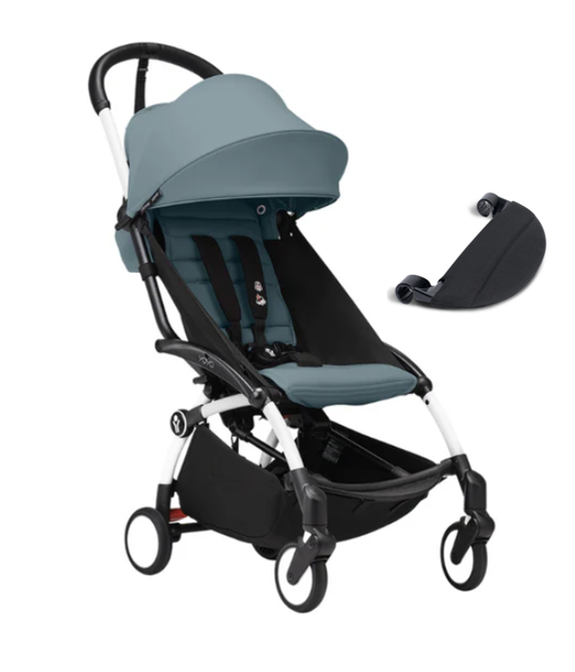YOYO Stroller - White Frame with Color Pack & Leg Rest
