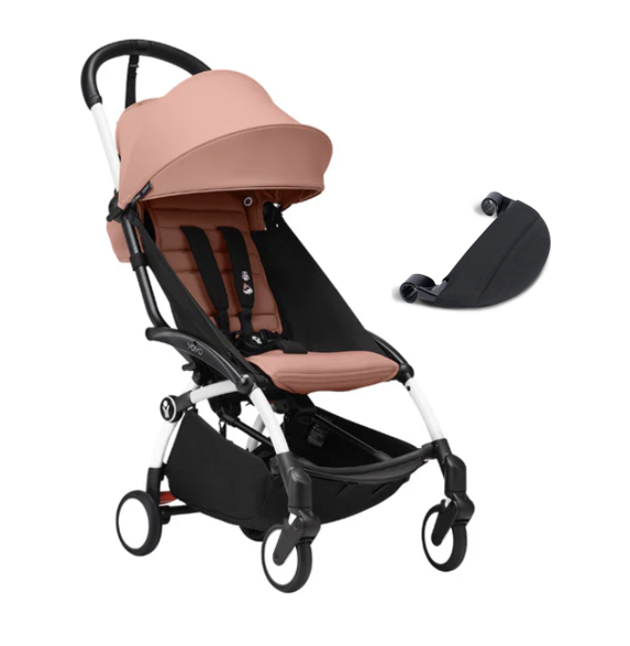 YOYO Stroller - White Frame with Color Pack & Leg Rest
