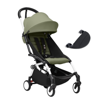 YOYO Stroller - White Frame with Color Pack & Leg Rest